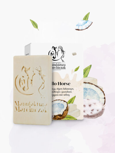 Mydlo z mleka klaczy Horse w opakowaniu i bez opakowania z dodatkami - prezentacja produktu