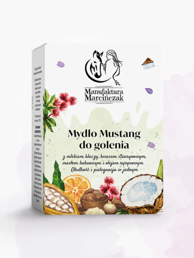 Mydlo z mleka klaczy Mustang w opakowaniu - prezentacja produktu